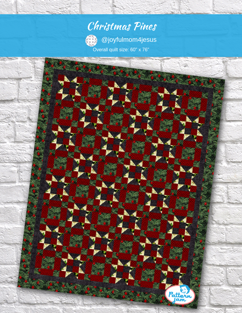 Christmas Pines - custom quilt designed by &#64;joyfulmom4jesus using PatternJam quilt design software
