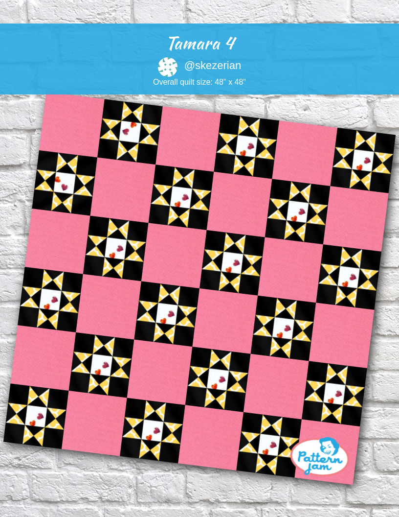 tamara 4 - custom quilt designed by &#64;skezerian using PatternJam quilt design software