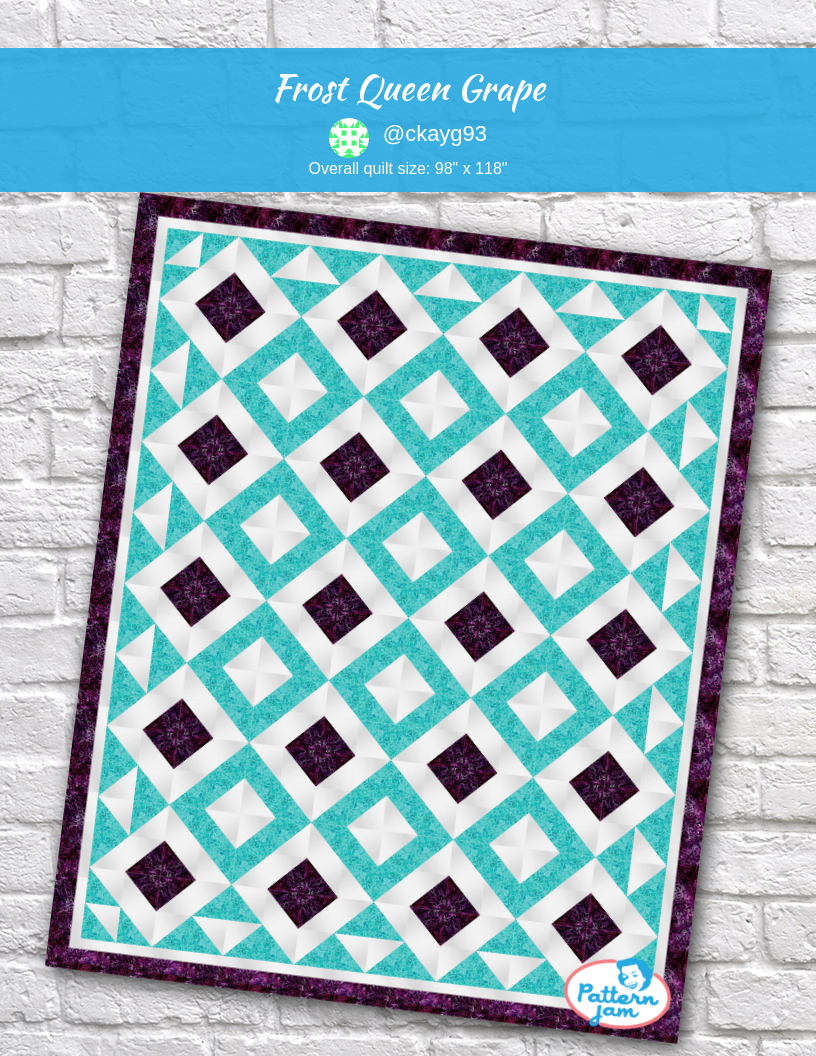 Frost Queen Grape - custom quilt designed by &#64;ckayg93 using PatternJam quilt design software