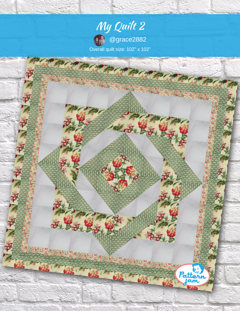 My Quilt 2 - custom quilt designed by &#64;grace2882 using PatternJam quilt design software