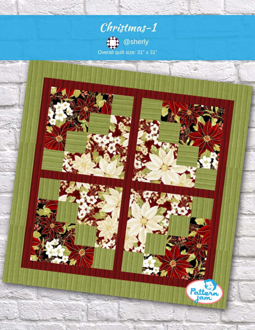 christmas-1 - custom quilt designed by &#64;sherly using PatternJam quilt design software