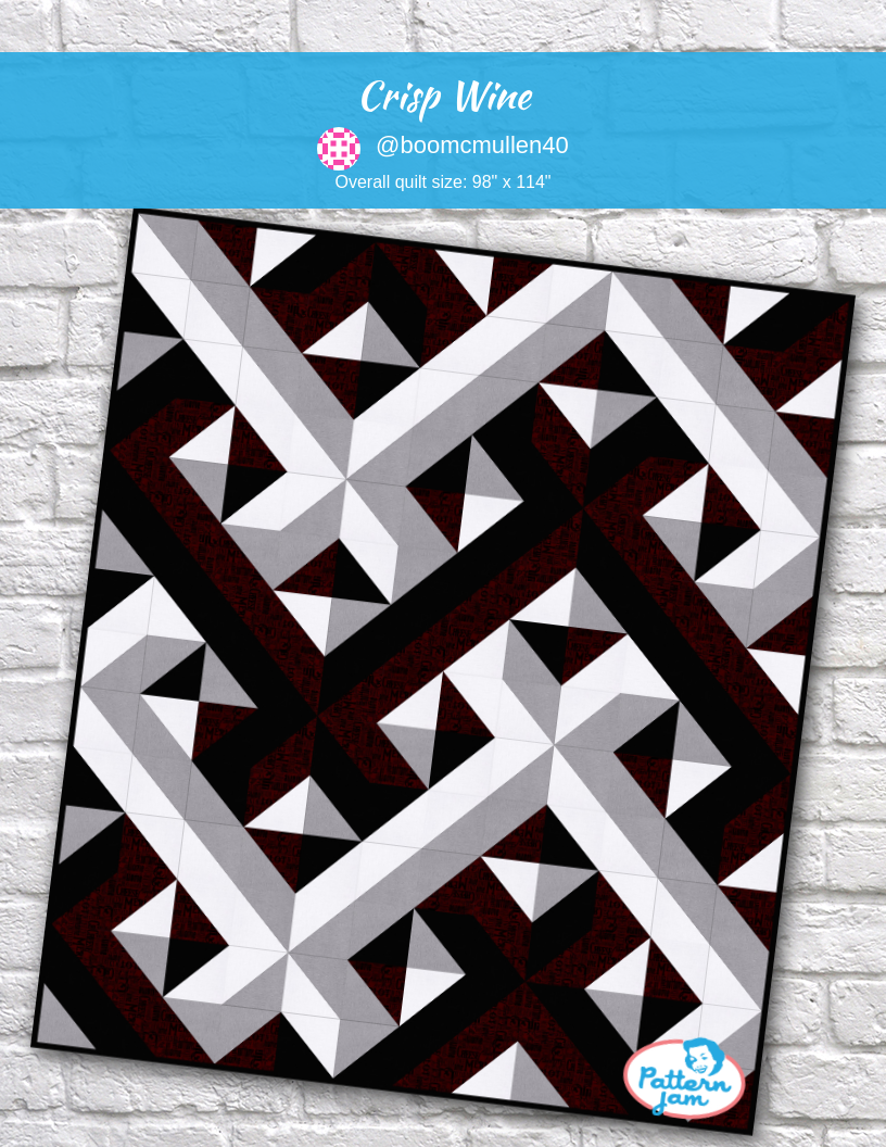 crisp wine - custom quilt designed by &#64;boomcmullen40 using PatternJam quilt design software