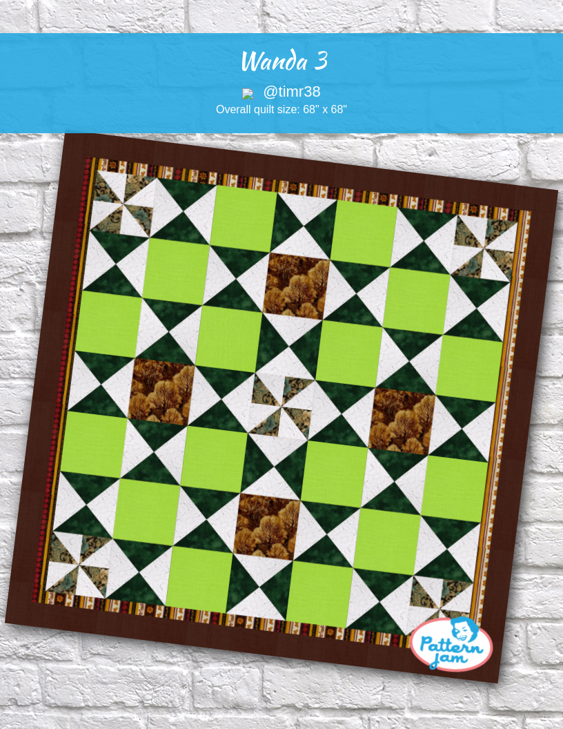 Wanda 3 - custom quilt designed by &#64;timr38 using PatternJam quilt design software