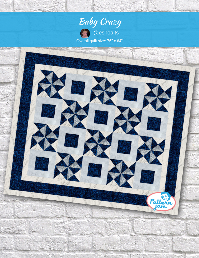 Baby Crazy - custom quilt designed by &#64;eshoalts using PatternJam quilt design software