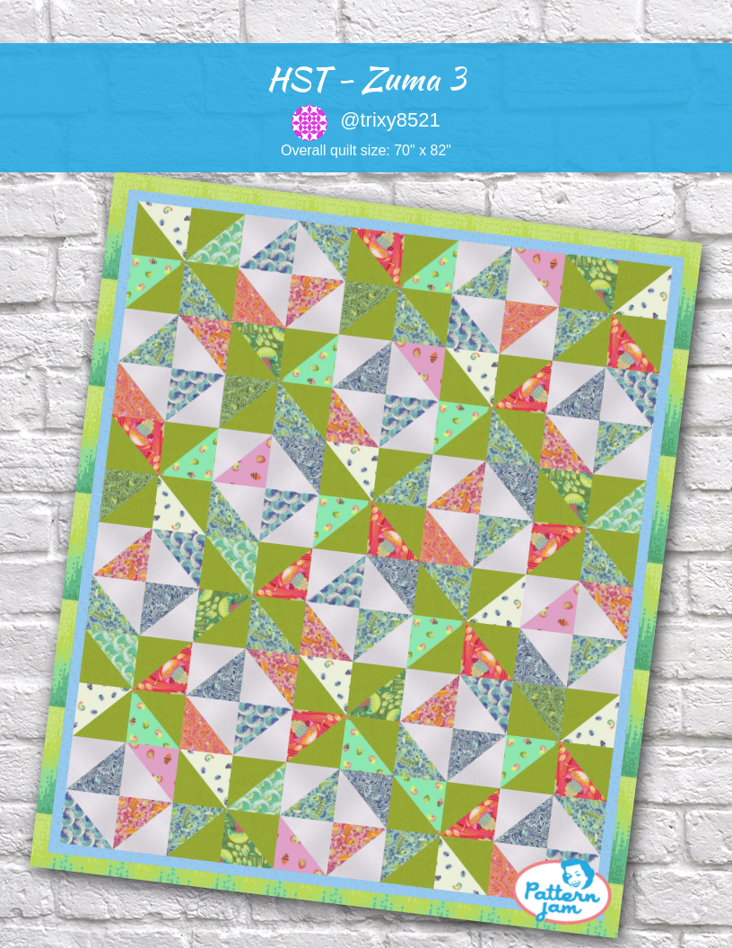 HST - Zuma 3 - custom quilt designed by &#64;trixy8521 using PatternJam quilt design software