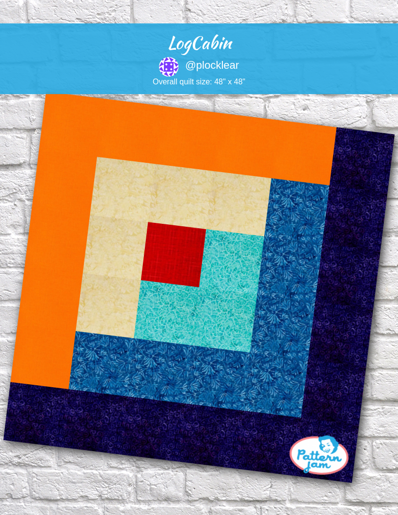 LogCabin - custom quilt designed by &#64;plocklear using PatternJam quilt design software
