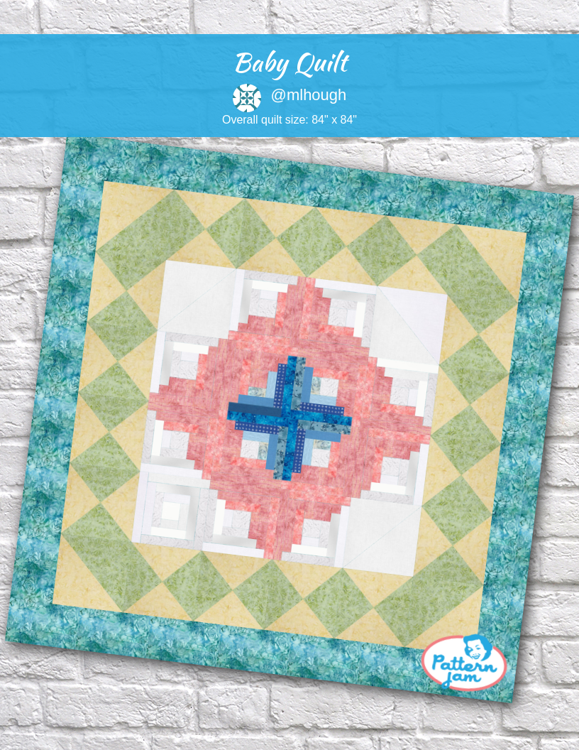 Baby Quilt - custom quilt designed by &#64;mlhough using PatternJam quilt design software