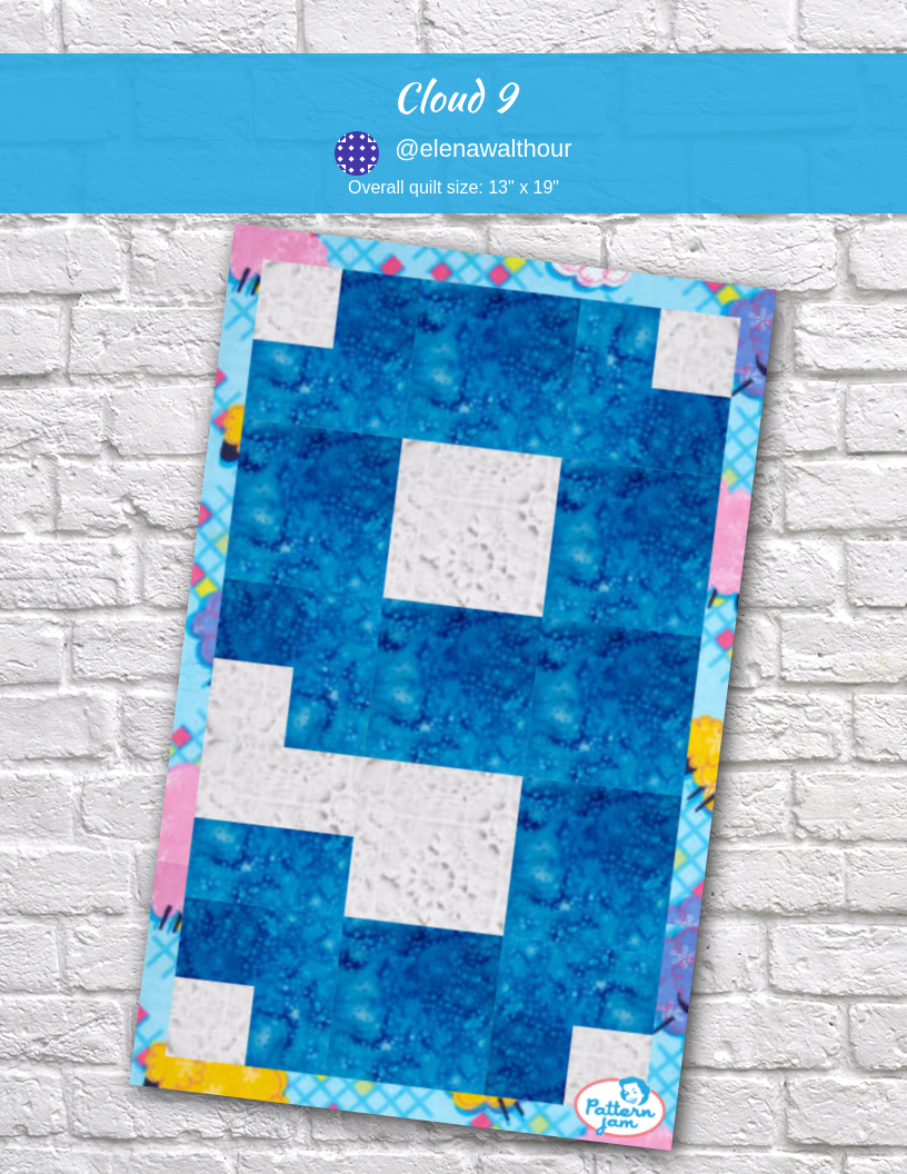 Cloud 9 - custom quilt designed by &#64;elenawalthour using PatternJam quilt design software