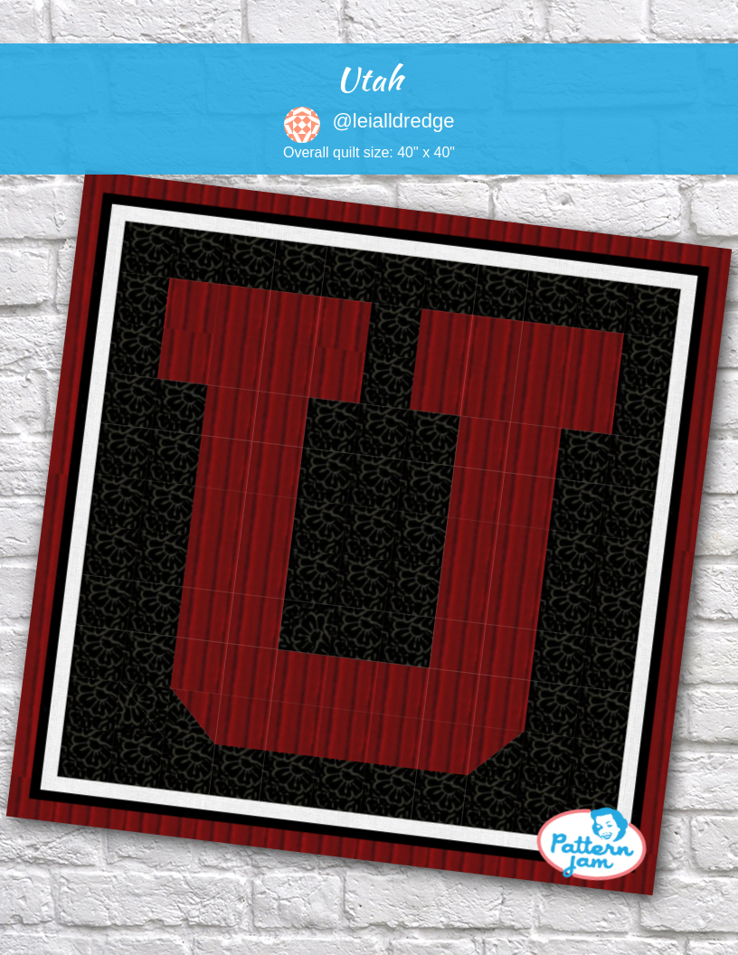 utah - custom quilt designed by &#64;leialldredge using PatternJam quilt design software