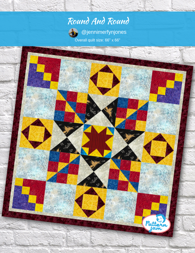 Round and Round - custom quilt designed by &#64;jennimerfynjones using PatternJam quilt design software