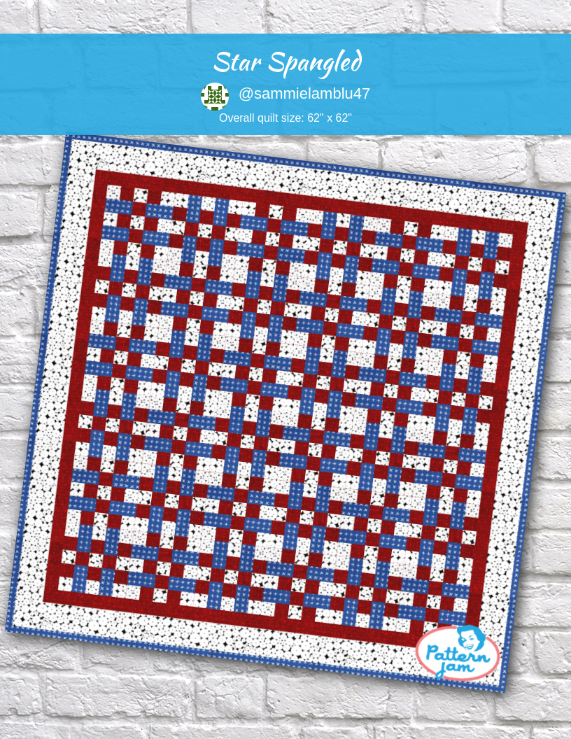 Star Spangled - custom quilt designed by &#64;sammielamblu47 using PatternJam quilt design software