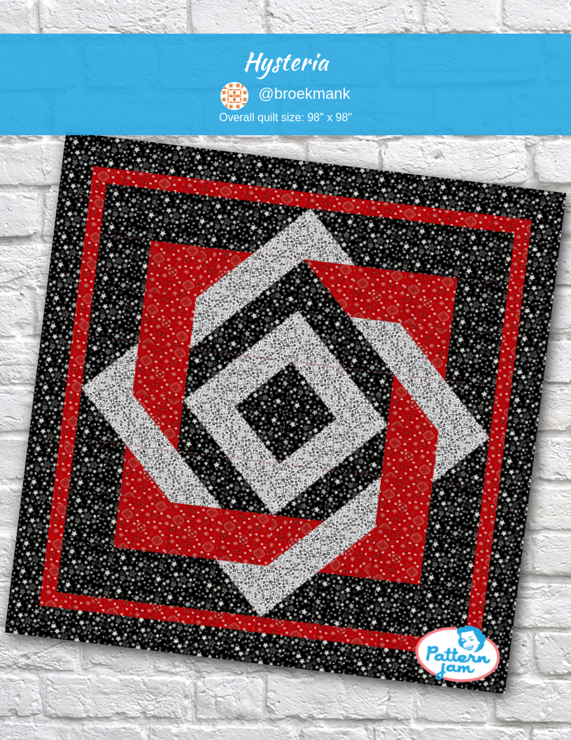 Hysteria - custom quilt designed by &#64;broekmank using PatternJam quilt design software