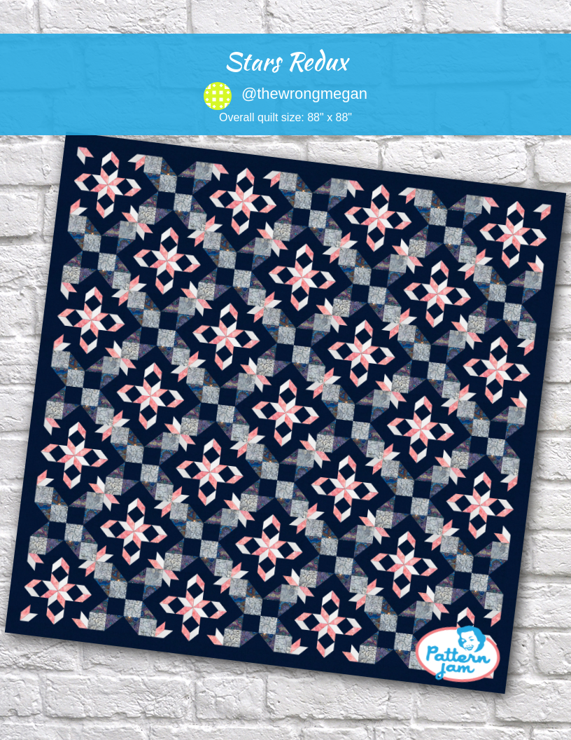 Stars Redux - custom quilt designed by &#64;thewrongmegan using PatternJam quilt design software