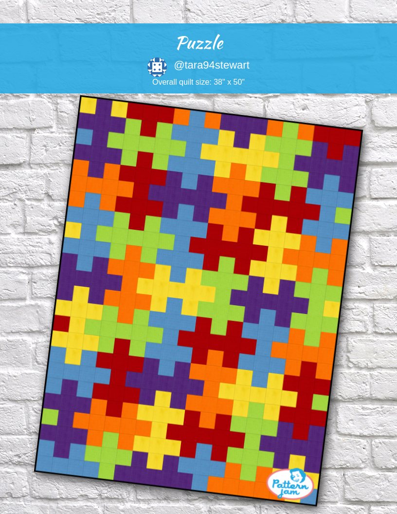 Puzzle - custom quilt designed by &#64;tara94stewart using PatternJam quilt design software