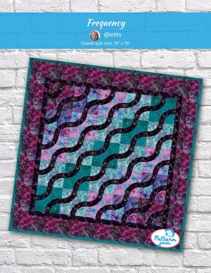 frequency - custom quilt designed by &#64;krkts using PatternJam quilt design software