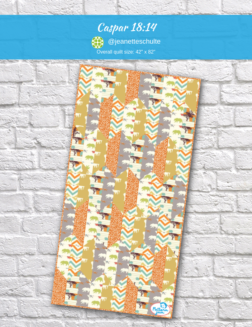 Caspar 18:14 - custom quilt designed by &#64;jeanetteschulte using PatternJam quilt design software