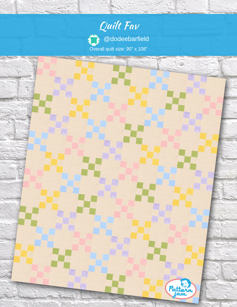 Quilt fav - custom quilt designed by &#64;dodeebarfield using PatternJam quilt design software