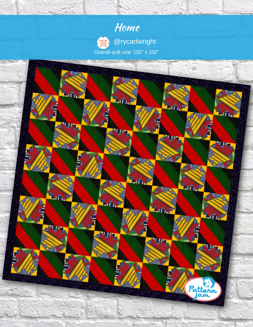 home - custom quilt designed by &#64;rycartwright using PatternJam quilt design software
