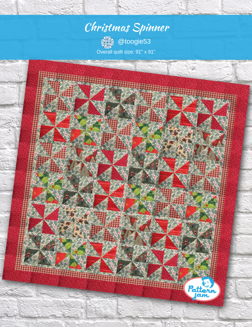 Christmas Spinner - custom quilt designed by &#64;toogie53 using PatternJam quilt design software