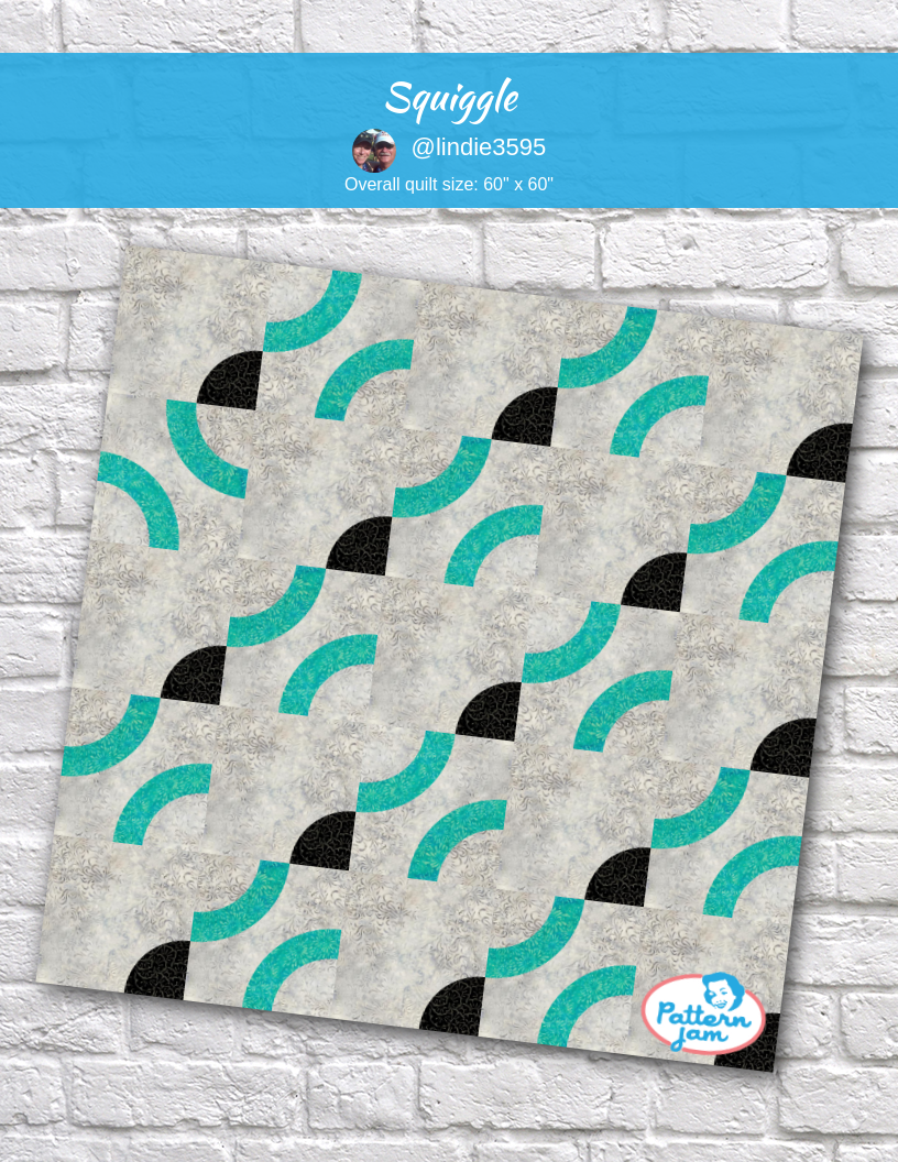squiggle - custom quilt designed by &#64;lindie3595 using PatternJam quilt design software