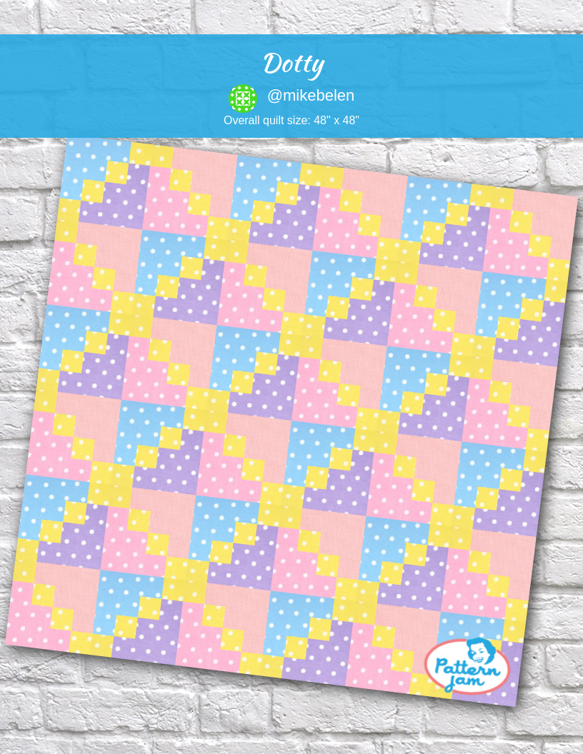 dotty - custom quilt designed by &#64;mikebelen using PatternJam quilt design software