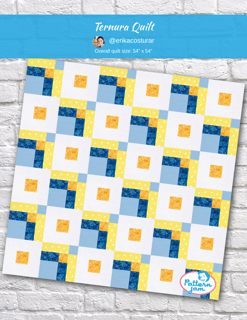 Ternura Quilt - custom quilt designed by &#64;erikacosturar using PatternJam quilt design software