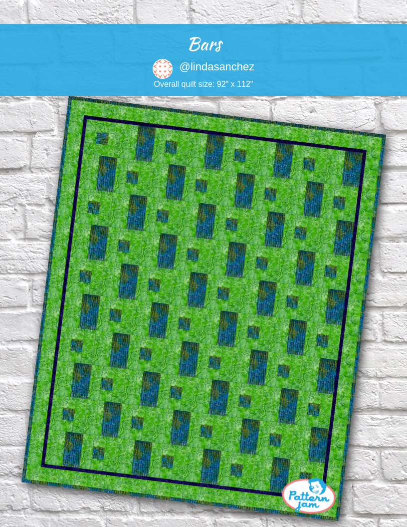 bars - custom quilt designed by &#64;lindasanchez using PatternJam quilt design software