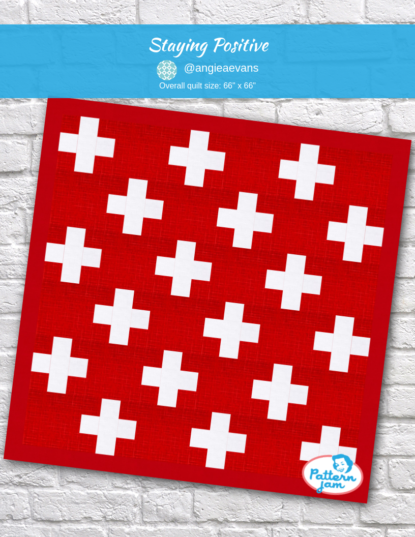 Staying Positive - custom quilt designed by &#64;angieaevans using PatternJam quilt design software