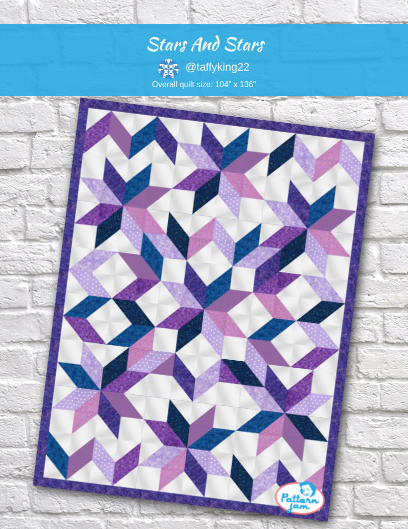 stars and stars - custom quilt designed by &#64;taffyking22 using PatternJam quilt design software