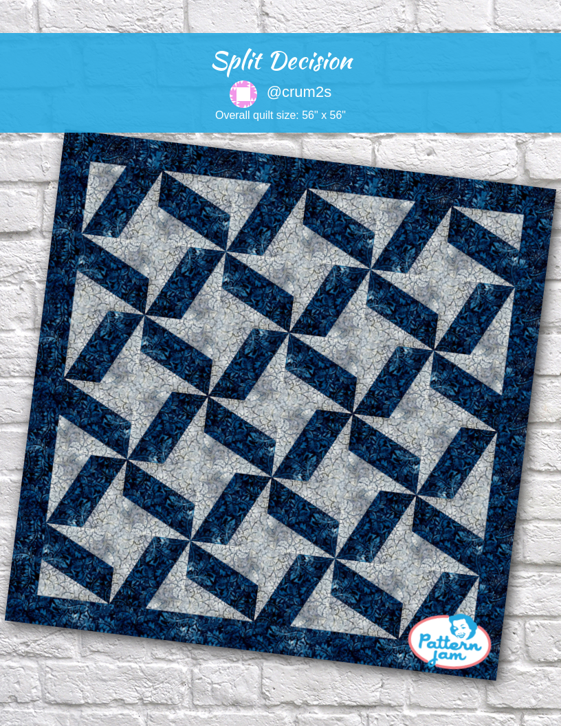 split decision - custom quilt designed by &#64;crum2s using PatternJam quilt design software