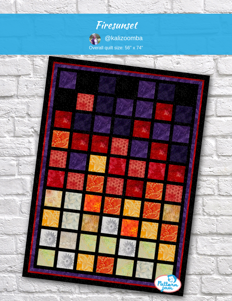 firesunset - custom quilt designed by &#64;kalizoomba using PatternJam quilt design software