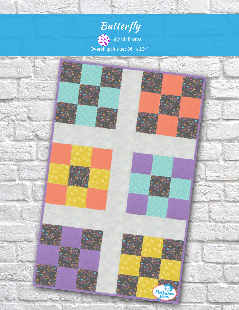 butterfly - custom quilt designed by &#64;nbfbaw using PatternJam quilt design software