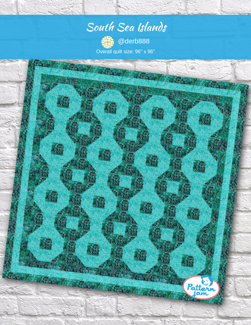 South Sea Islands - custom quilt designed by &#64;derb888 using PatternJam quilt design software