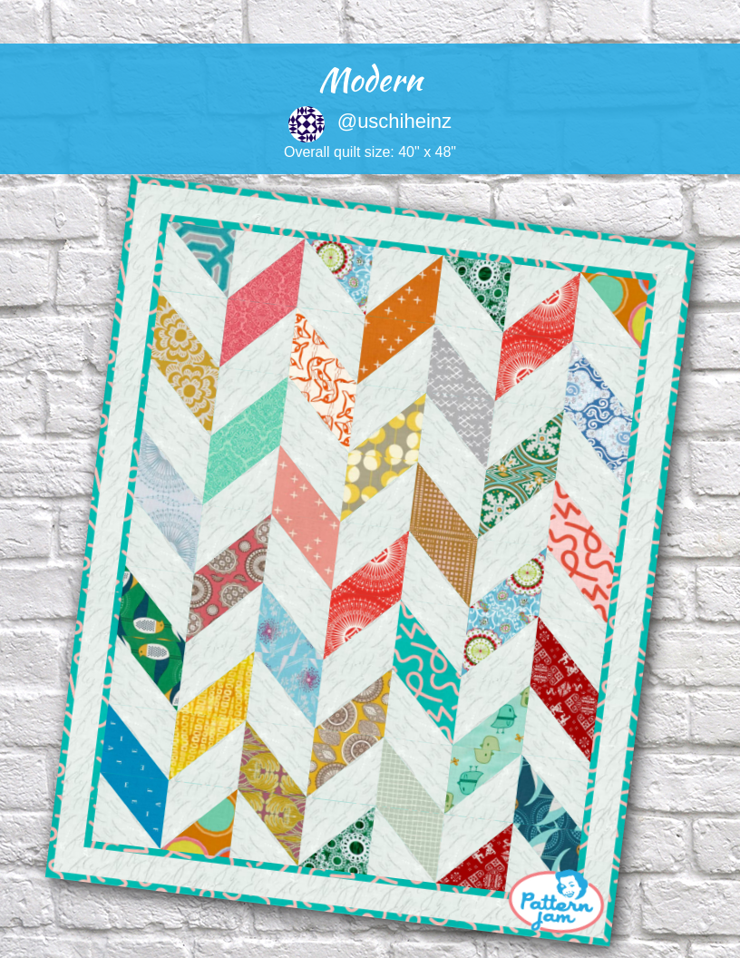 Modern - custom quilt designed by &#64;uschiheinz using PatternJam quilt design software