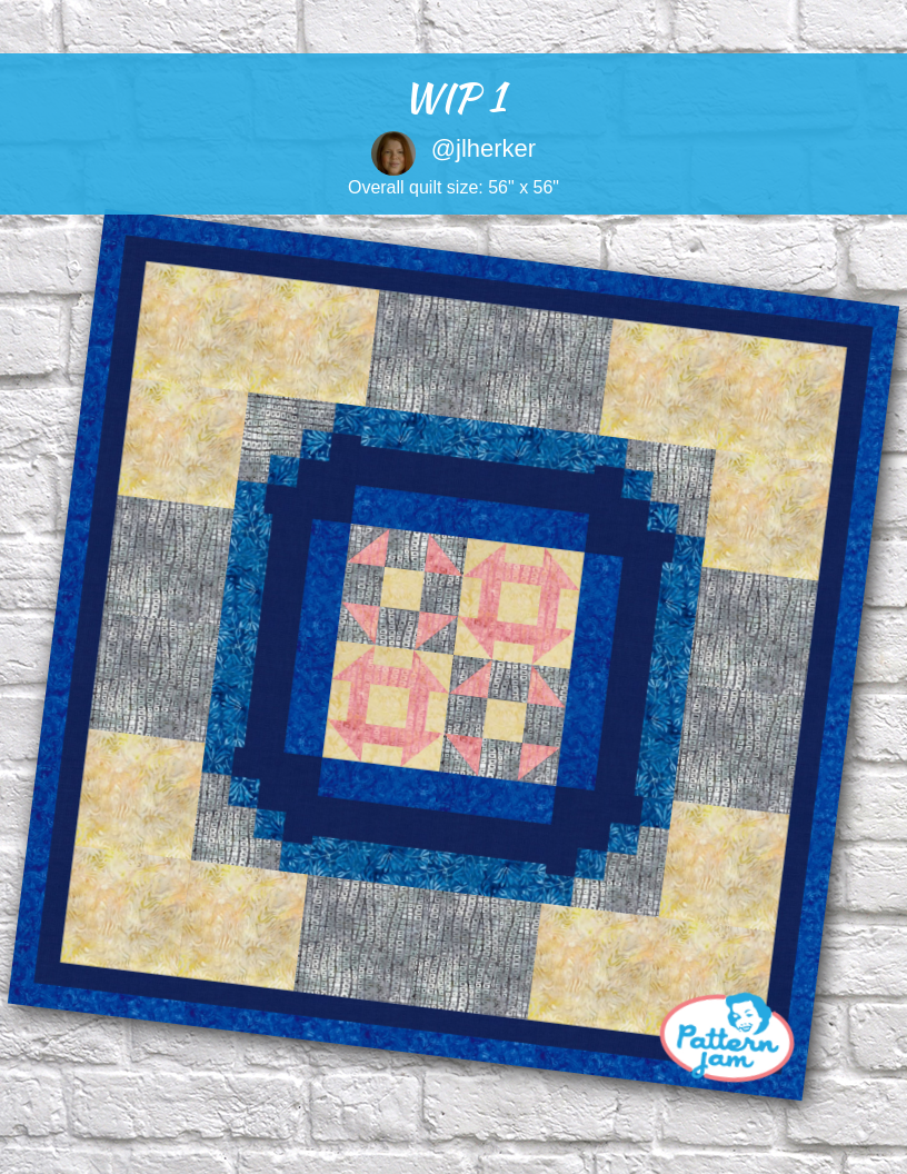 WIP 1 - custom quilt designed by &#64;jlherker using PatternJam quilt design software