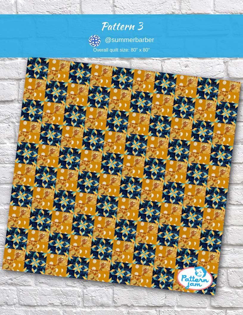 pattern 3 - custom quilt designed by &#64;summerbarber using PatternJam quilt design software