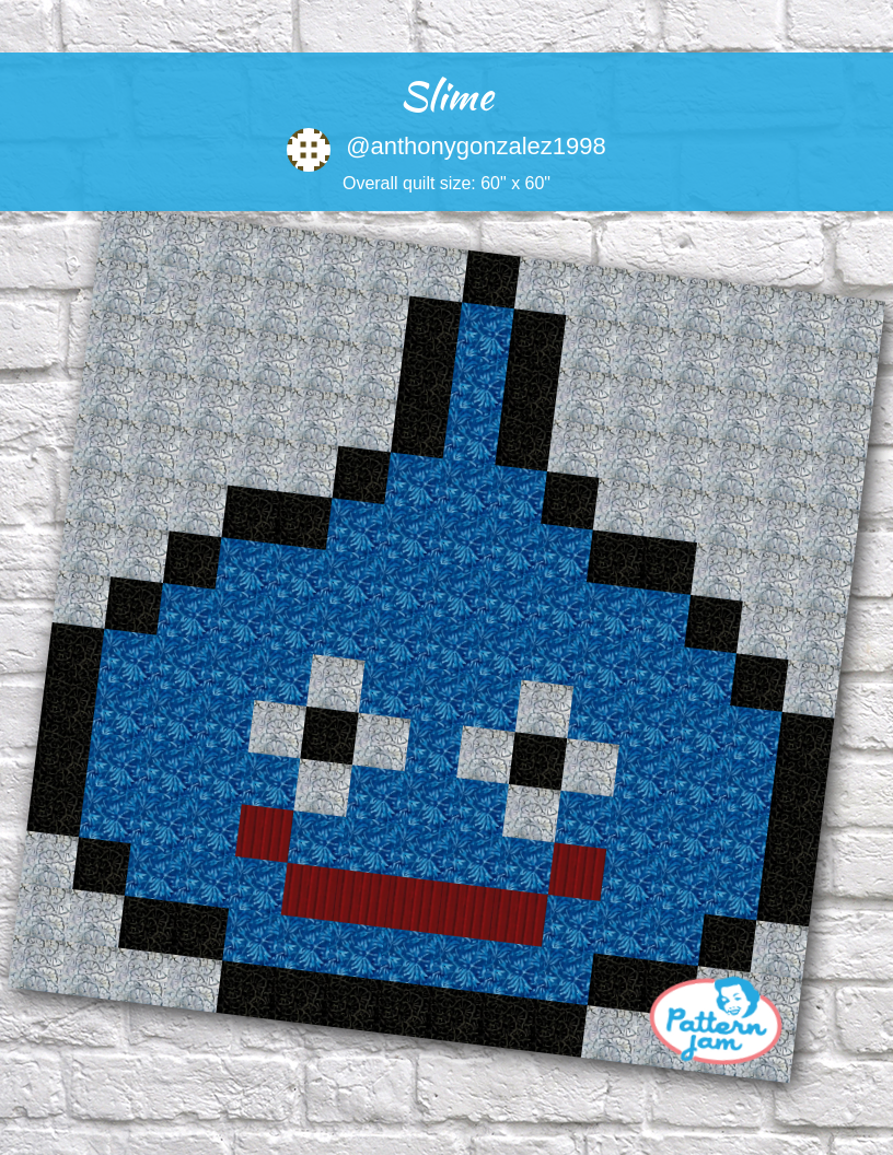Slime - custom quilt designed by &#64;anthonygonzalez1998 using PatternJam quilt design software