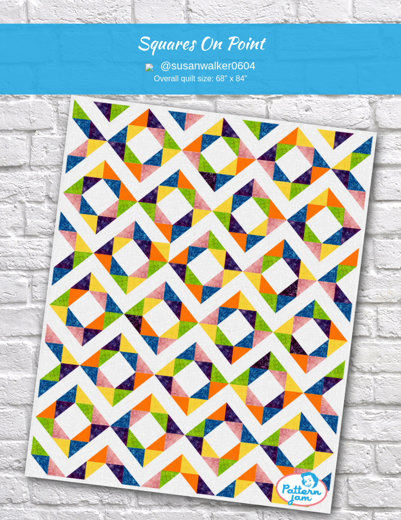 squares on point - custom quilt designed by &#64;susanwalker0604 using PatternJam quilt design software