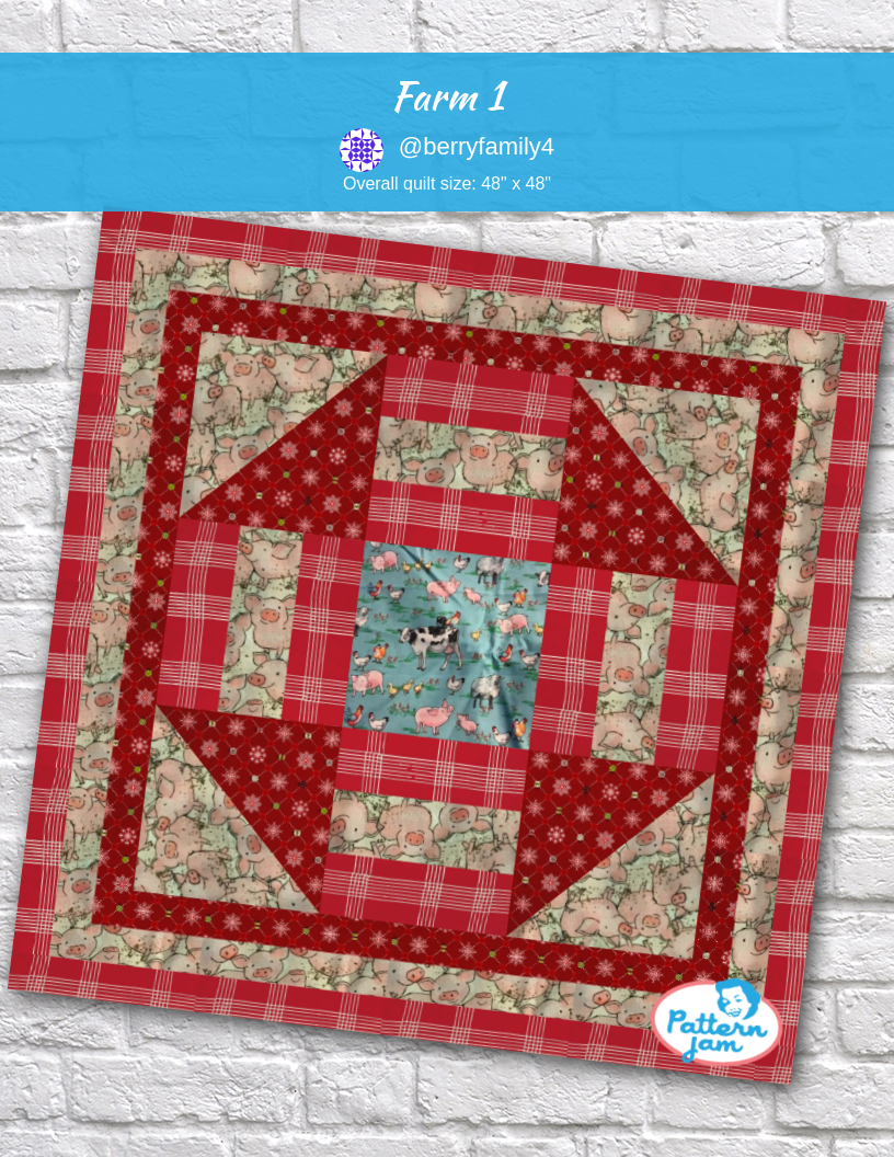 Farm 1 - custom quilt designed by &#64;berryfamily4 using PatternJam quilt design software