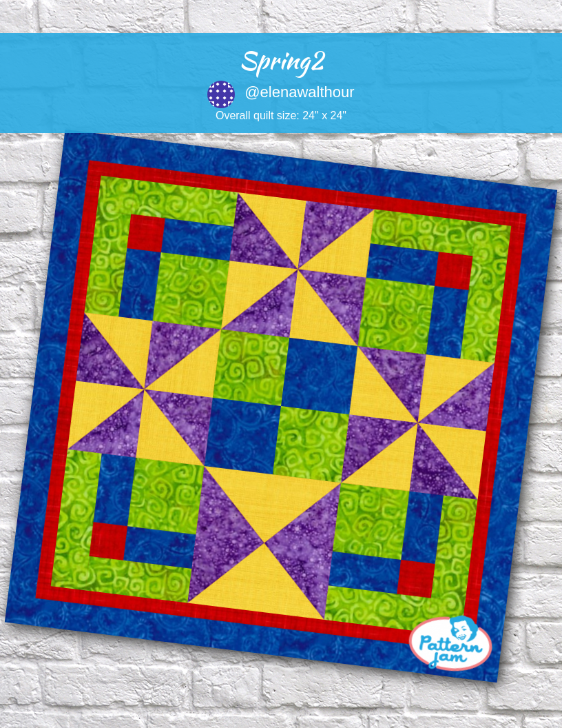 Spring2 - custom quilt designed by &#64;elenawalthour using PatternJam quilt design software