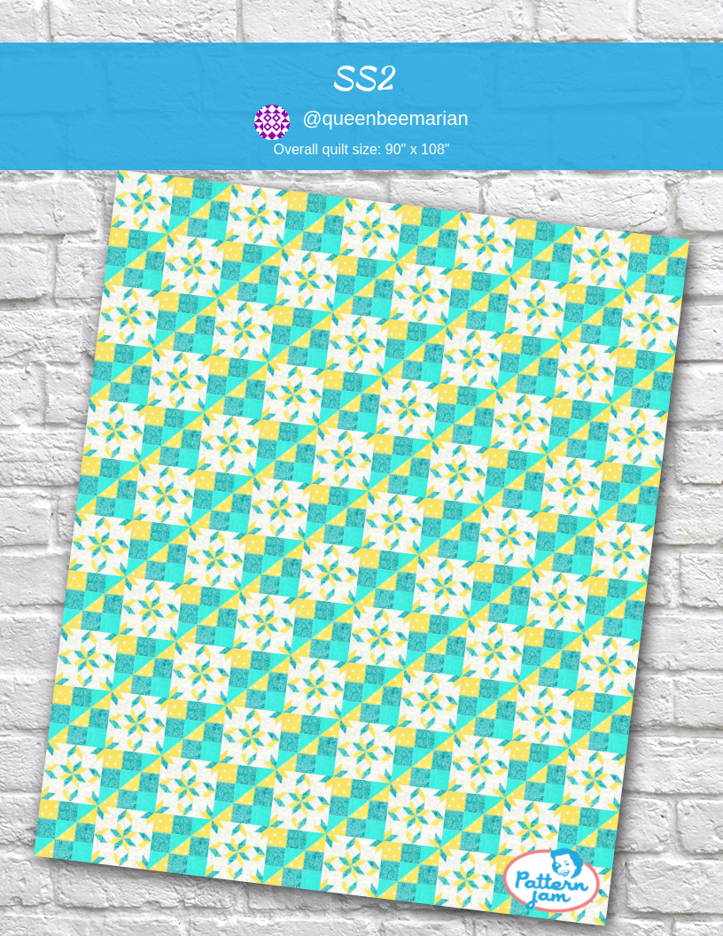 SS2 - custom quilt designed by &#64;queenbeemarian using PatternJam quilt design software