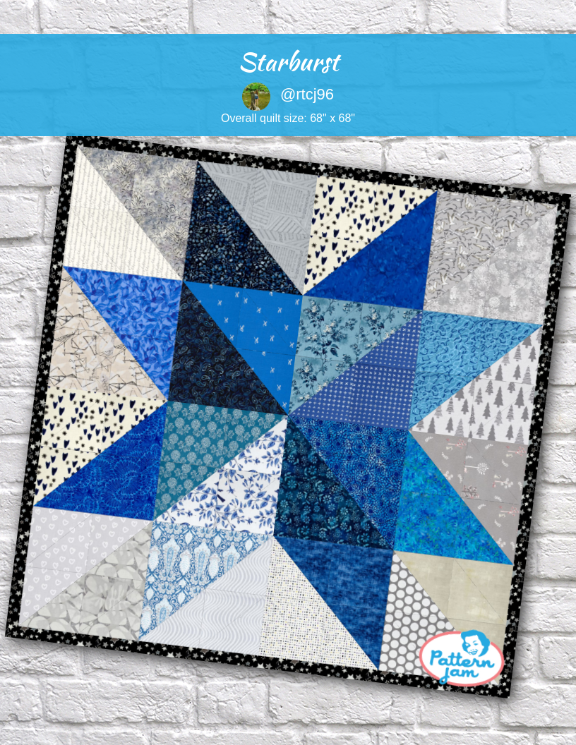 Starburst - custom quilt designed by &#64;rtcj96 using PatternJam quilt design software