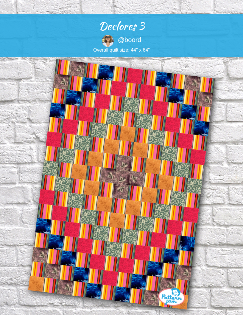 declores 3 - custom quilt designed by &#64;boord using PatternJam quilt design software