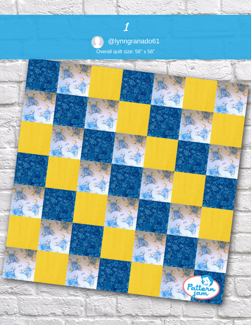 1 - custom quilt designed by &#64;lynngranado61 using PatternJam quilt design software