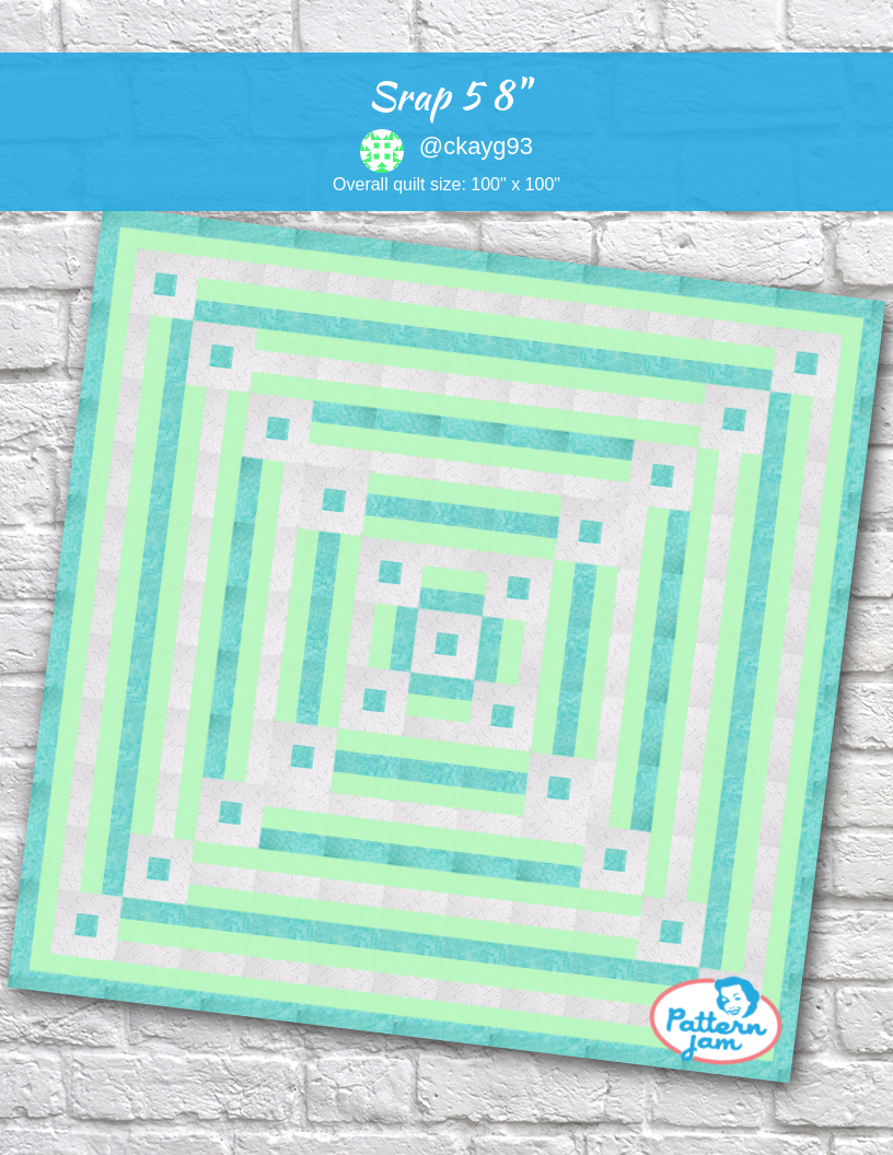 Srap 5 8" - custom quilt designed by &#64;ckayg93 using PatternJam quilt design software