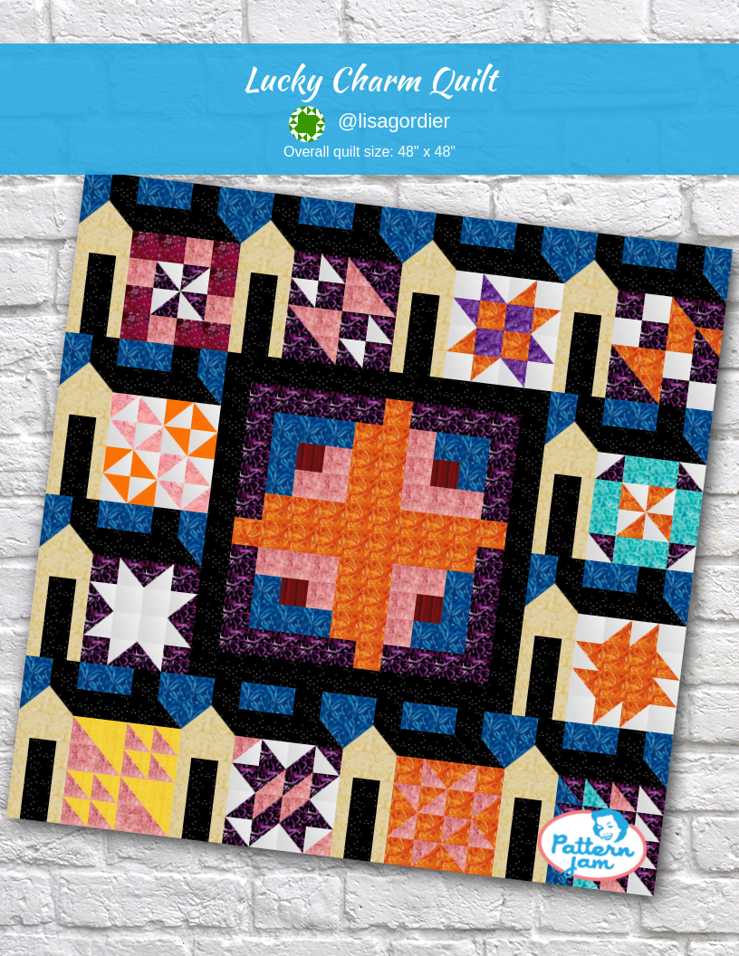 Lucky Charm Quilt - custom quilt designed by &#64;lisagordier using PatternJam quilt design software