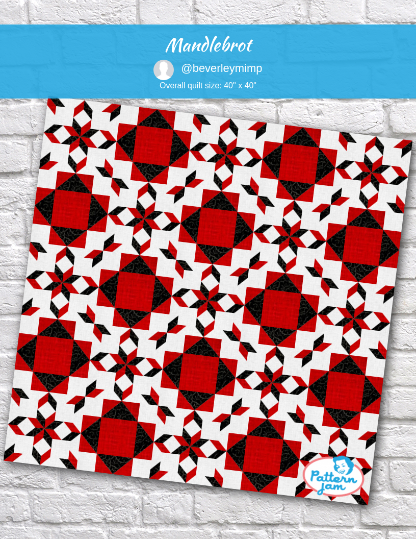 Mandlebrot - custom quilt designed by &#64;beverleymimp using PatternJam quilt design software