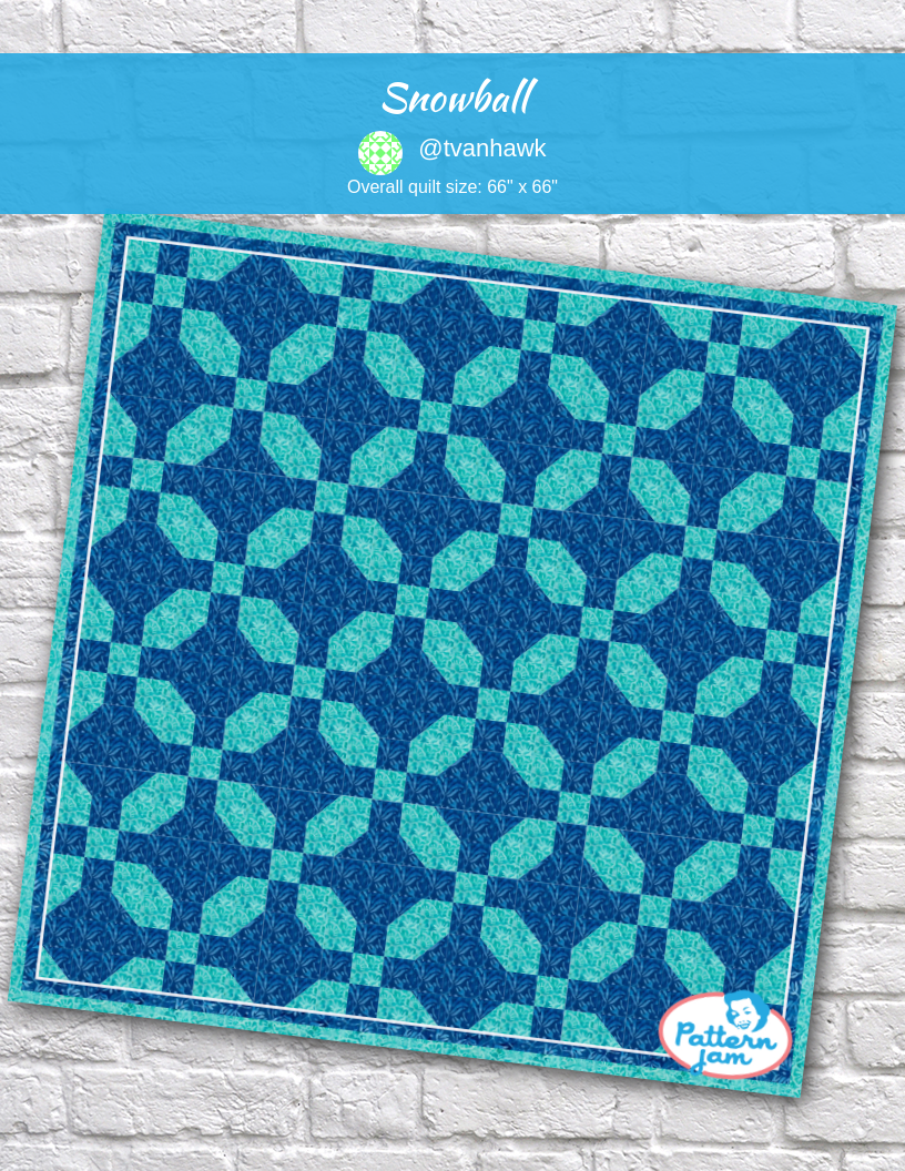 snowball - custom quilt designed by &#64;tvanhawk using PatternJam quilt design software