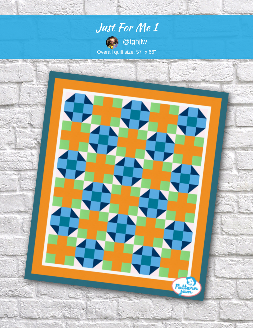 Just For Me 1 - custom quilt designed by &#64;tghjlw using PatternJam quilt design software
