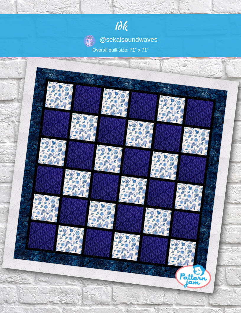 Idk - custom quilt designed by &#64;sekaisoundwaves using PatternJam quilt design software